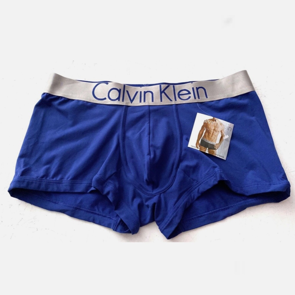 Calvin Klein Steel Microfiber Blue Low Rise Trunk Underwear U2716P-404 Nwt XL